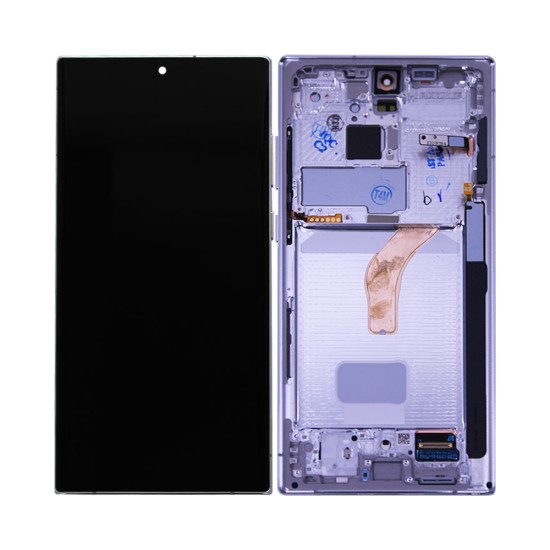 Touch+Display+Frame Samsung Galaxy S22 Ultra/S908 Service Pack Branco